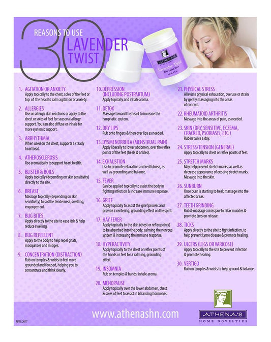 Lavender Twist Healing Stick - And Natural Bug Repellent