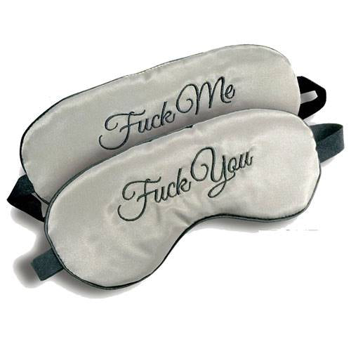 F*** You/ F*** Me Reversible Satin Blindfold
